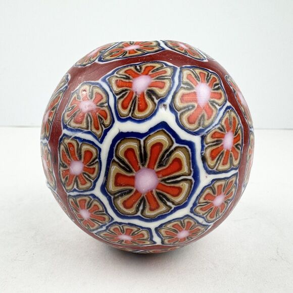 Vintage First Class Candles by Eaton Round Globe Candle "Stained Glass" Mosaic - Picture 3 of 10